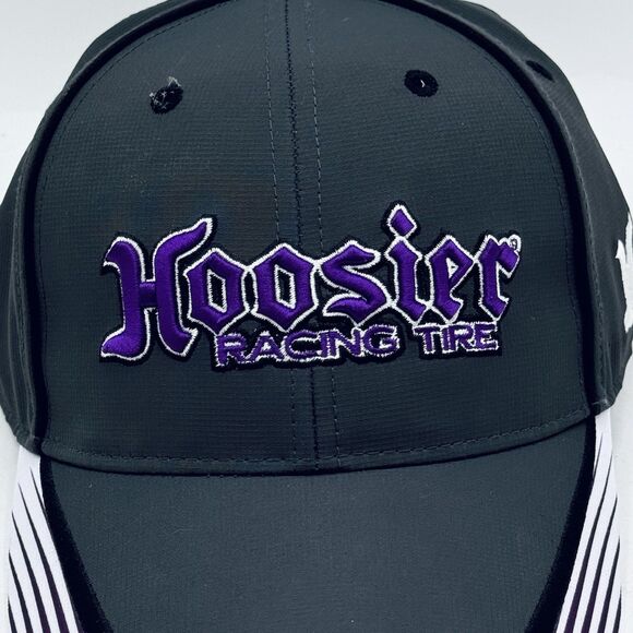 Hoosier Racing Tires Gray & Purple Embroidered Strapback New without tags - Picture 2 of 6